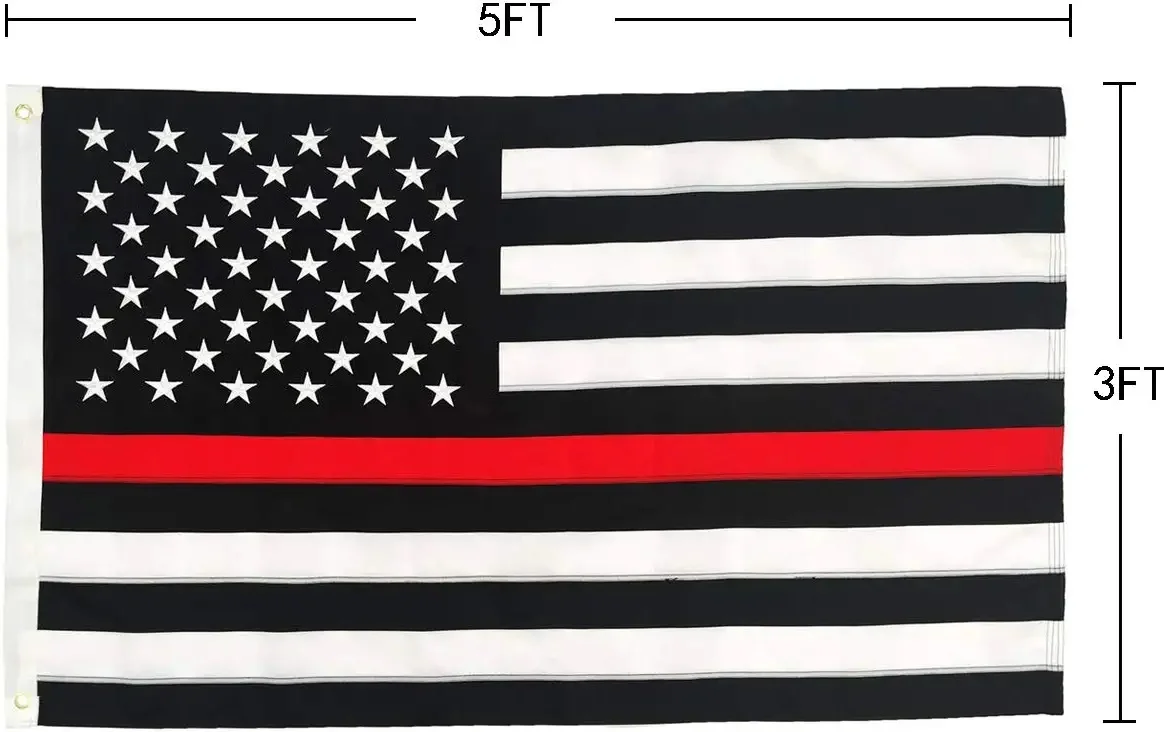 Auomark Wholesale 210D polyester Premium Quality Embroidered American Flag Custom Size Heavy-Duty  USA Flag