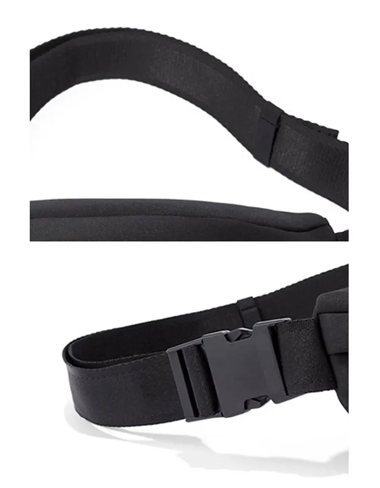 Custom Logo Solid color Fashion adjustable belt women neoprene chest waist bum bag soft fanny pack