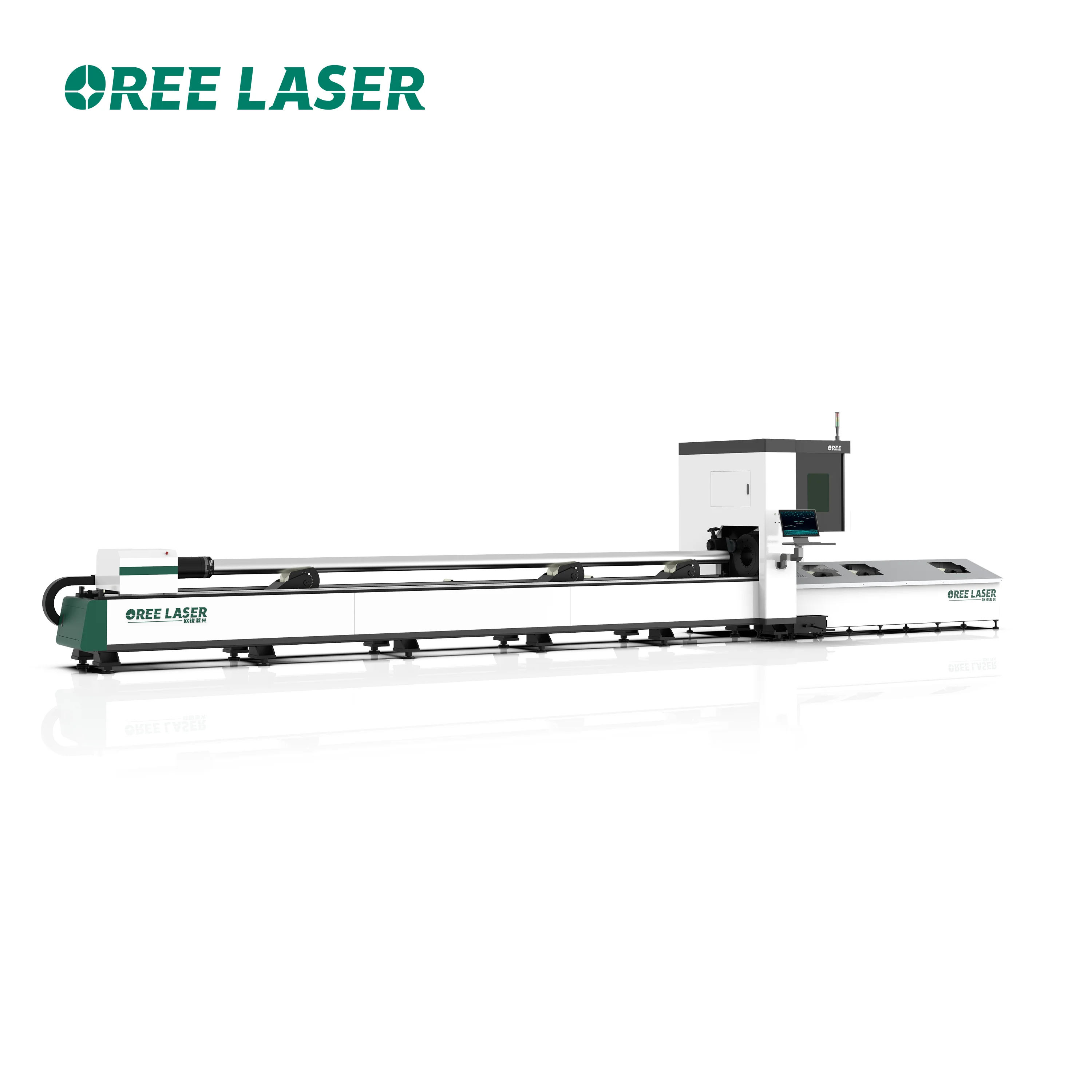 Oree Laser Tube Fiber Laser Cutting Machine 1kw 6035 Tube Fiber Laser Cutting Machine 12 Meters for Metal Pipe