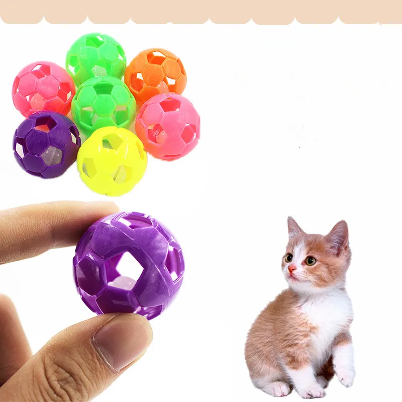 New cat toy ball plastic bell soccer 4cm funny cat ball cat catching ball pet toy