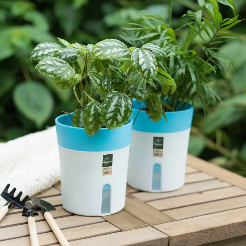 Deepbang Indoor Circular Self Watering Pot Office Plant Pots Self Watering China-make High Quality Wholesale Self Watering Pot