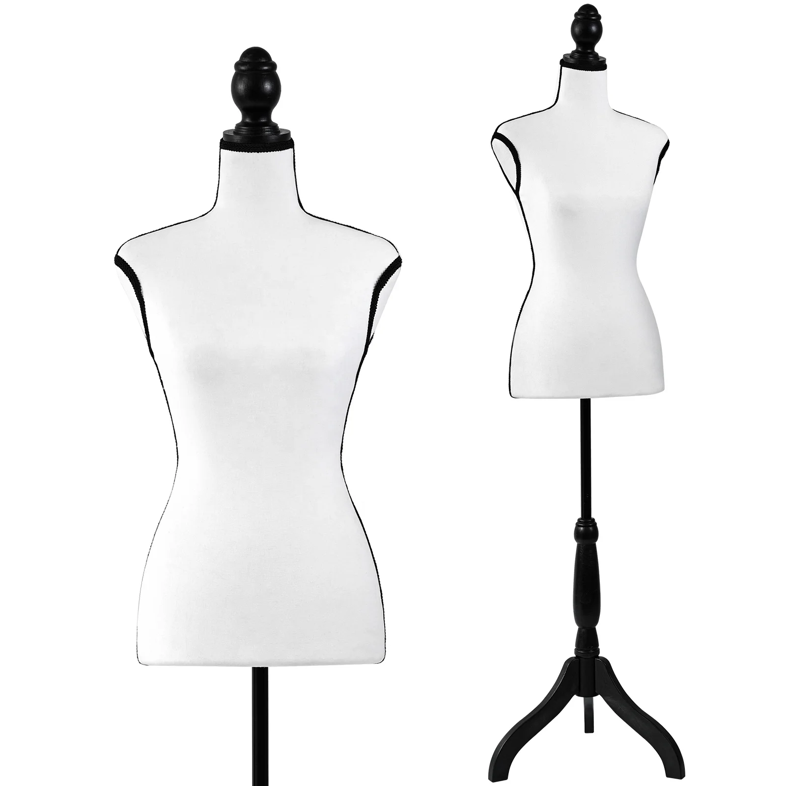 White Female Mannequin Torso Customized Headless Mannequin Adjustable Sewing Half Body Tailoring Female Mannequin
