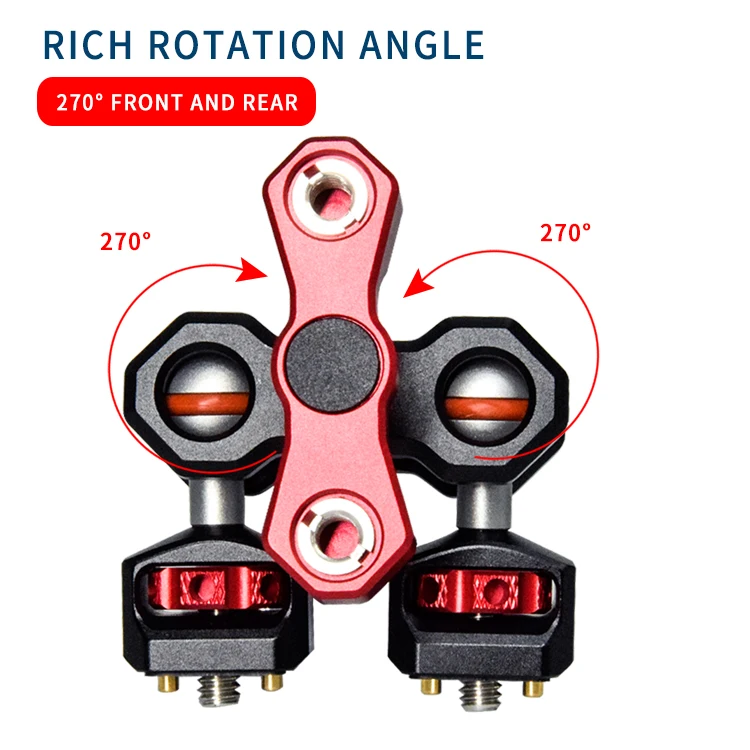 Metal Super Clamp camera crab clamp mount multi-functional 360 degree Ball head Magic Arm Double Ball Head Adapter