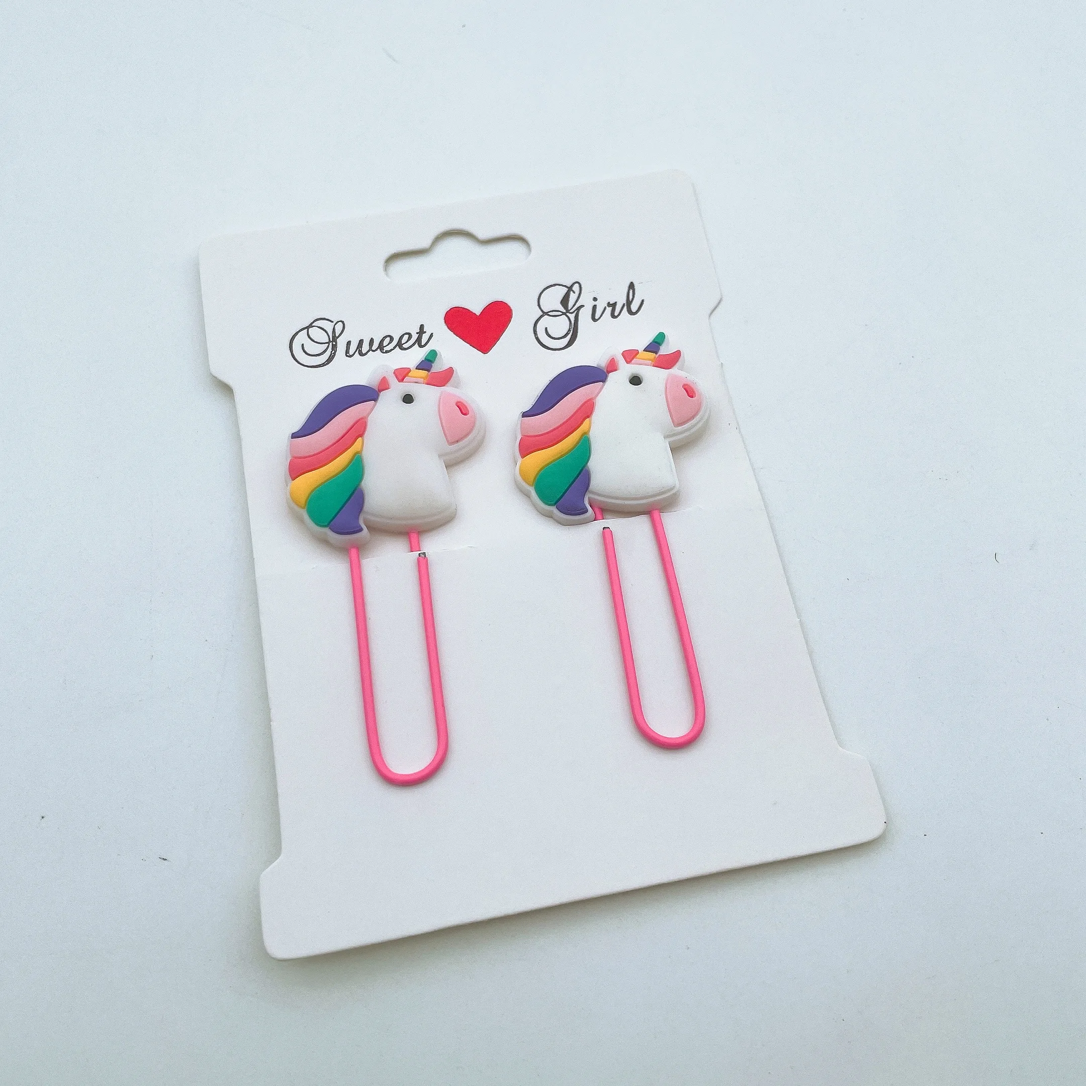 Cartoon Animal Fruit Paper Clip 3D PVC Customized Book Marks