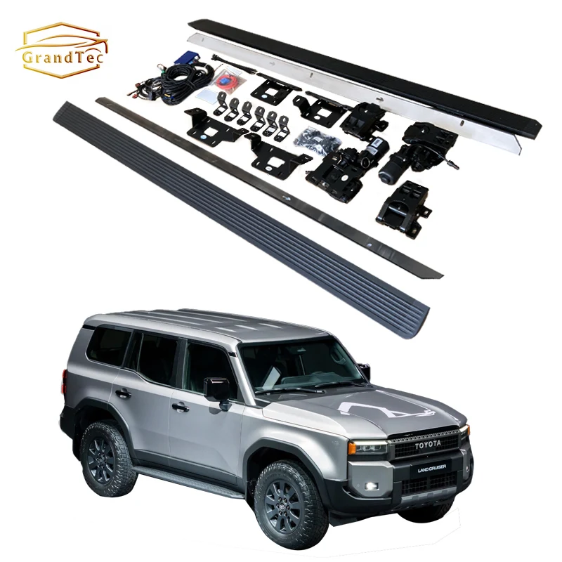 Factory Outlet Automatic Retractable SUV Auto Running Boards Electric Side Step For Toyota Land Cruiser 250 With Side Skirts