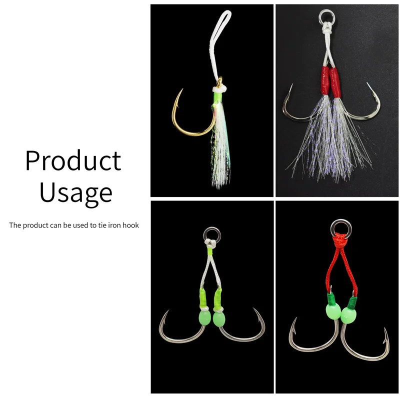 60LB 80LB 100LB 140LB 200LB Kevlar 8 Strand Cored PE Asist Line Fishing Tackle For Jigging Fishing