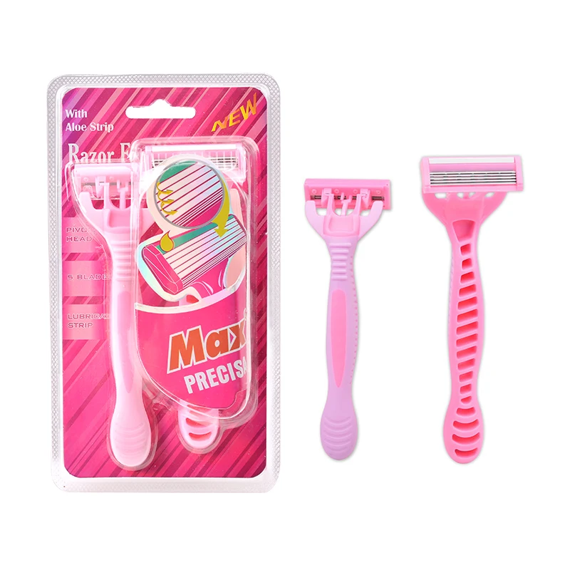 Sweden blade 2 pieces shave razor women 5 layers blades razor disposal