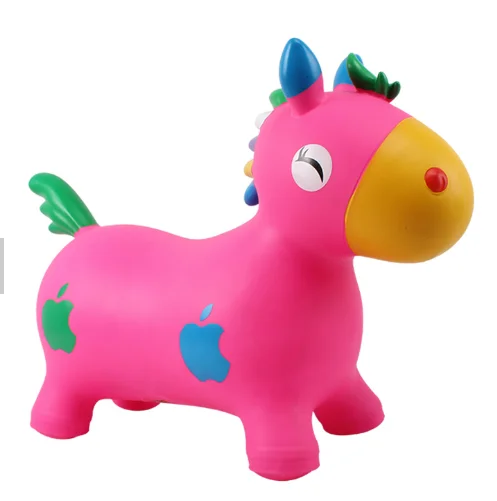 newest Eco-friendly Big plastic inflatable bouncy horse animal hopper toys