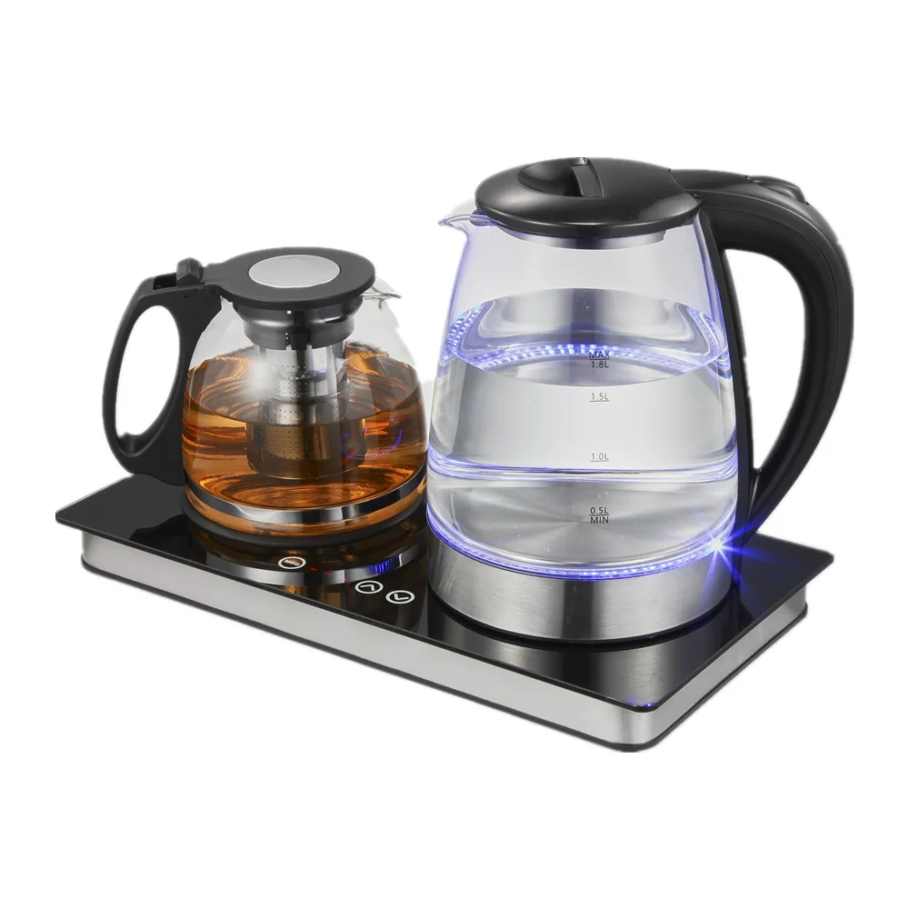 Double pot tray combined teapot multi-function glass electric kettle tea machine