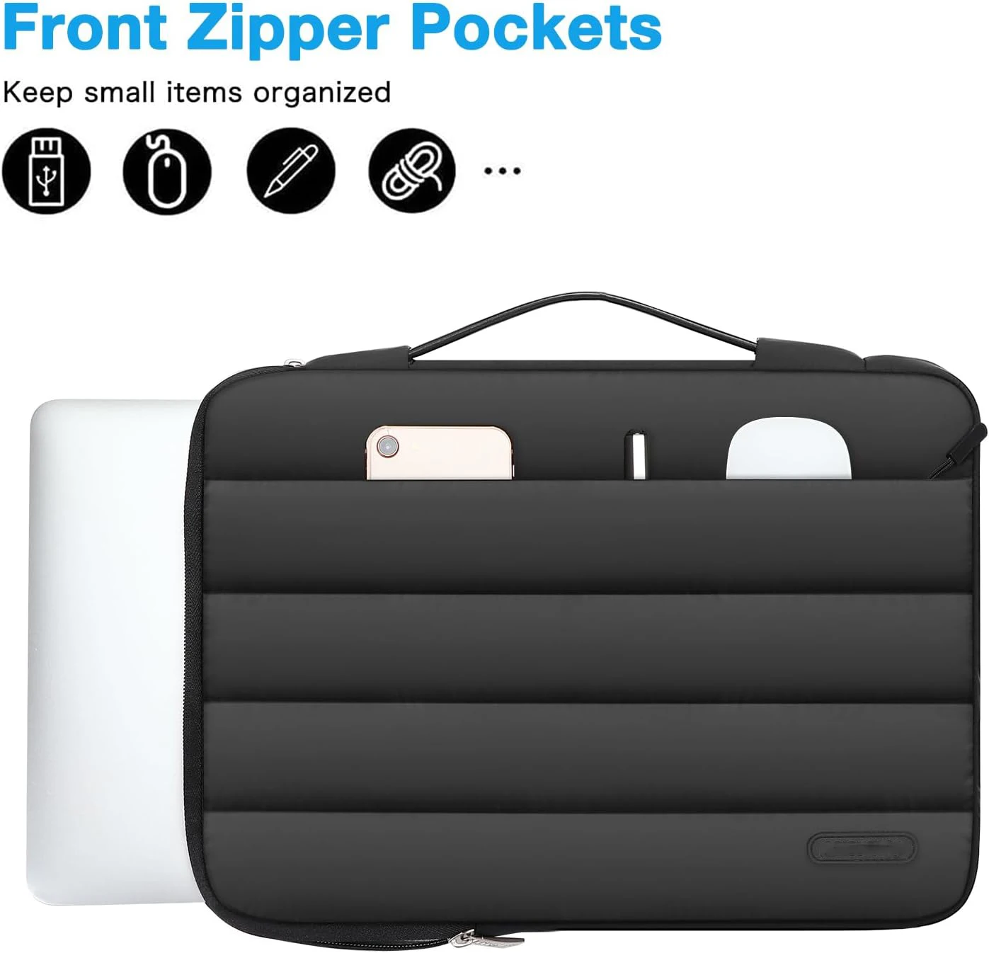 Custom Logo Printed  Laptop Bag 13 inch Durable Laptop Sleeve Case with Handle