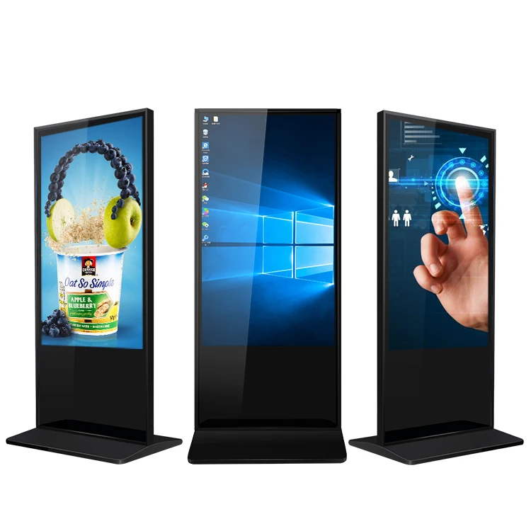 
65 Inch Slim Floor Stand Android lcd touch screen media player advertising equipment lcd advertising display 