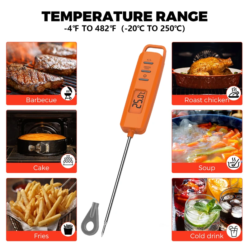 New Arrival LCD Backlight Display Instant Read Digital Meat Thermometer For Long Probe