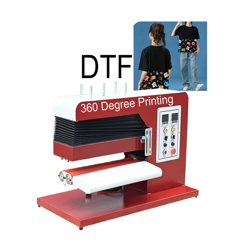 New Technical 360 Degree DTF Heat Transfer Printing Machines Hot Digital Roller Heat Press Machine For Tshirts