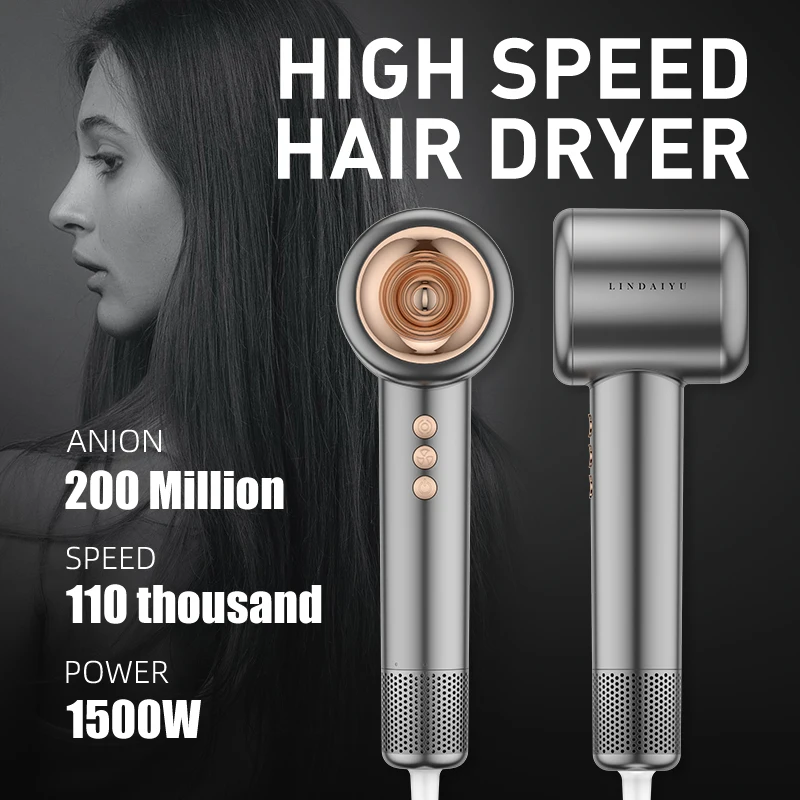 LDY Hair Dryer Wholesale Customized Salon Equipment 1500w Learless Professional Hair Dryer Travel OEM