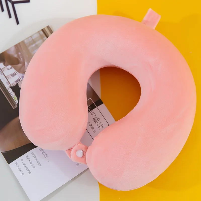 Factory Wholesale Custom Personalized U shape camping car pillow Foam Travel Neck Support Memory Foam Neck Pillow