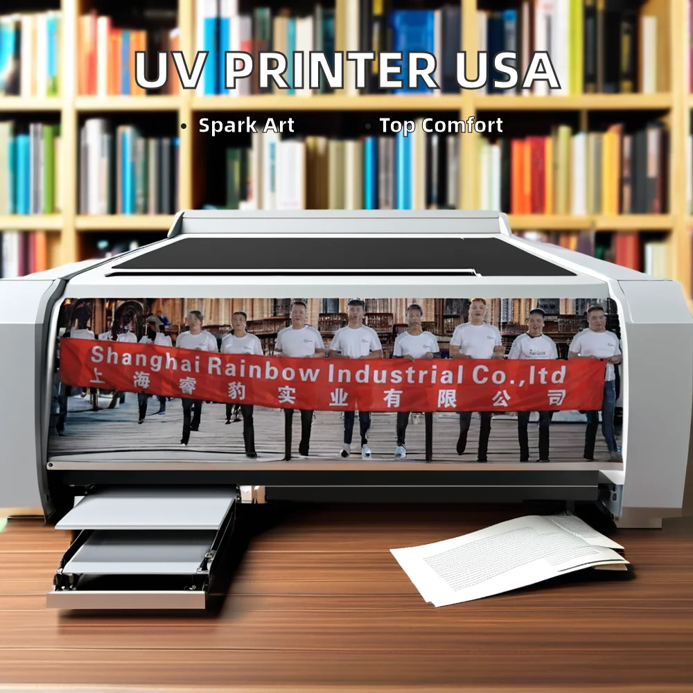 Large Format UV Inkjet Printer Flatbed Rotary Machine for A1 Dimension for Mug Bottles Ceramic Tiles Printing in America US