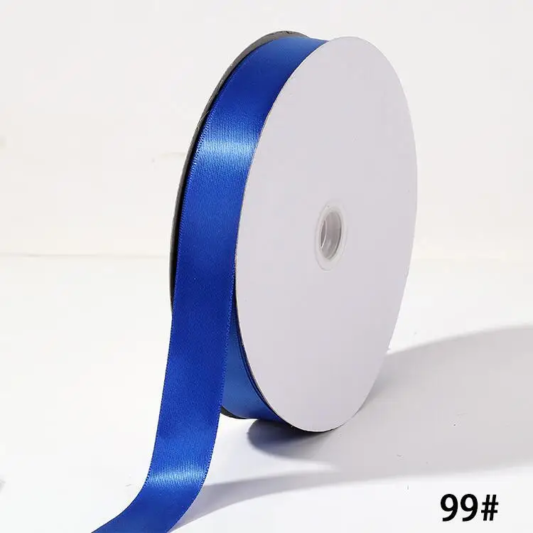 Blue Colors 100 Yard Double Face Plain Personalized 9mm 15 mm  25mm 38mm 50mm 100% Polyester Silk Satin Ribbons For Gift Box