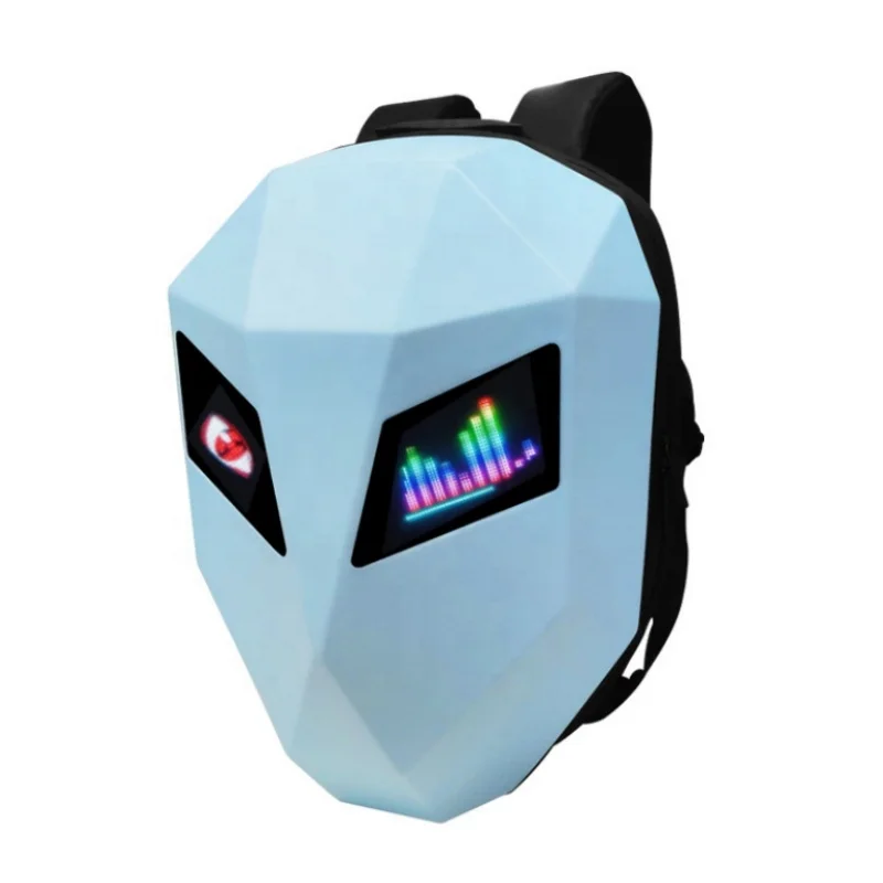 Creative Advertising Gadgets Cool Motorcycle Led Backpack Dynamic Led Screen Display 3d Backpack Smart Led Backpack