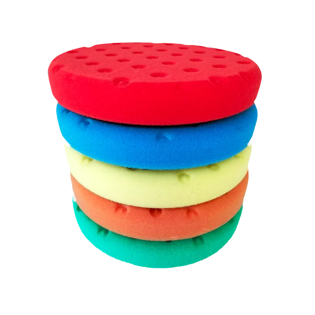 Оптовая продажа, полировальные поролоновые прокладки 5 дюймов с закругленными краями и маленькими точками для поверхности автомобиля, полировальные прокладки