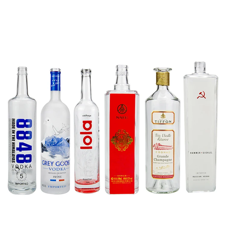 
Wholesale price Factory direct low MOQ OEM beverage wine juice oil XO Vodka empty glass bottles 