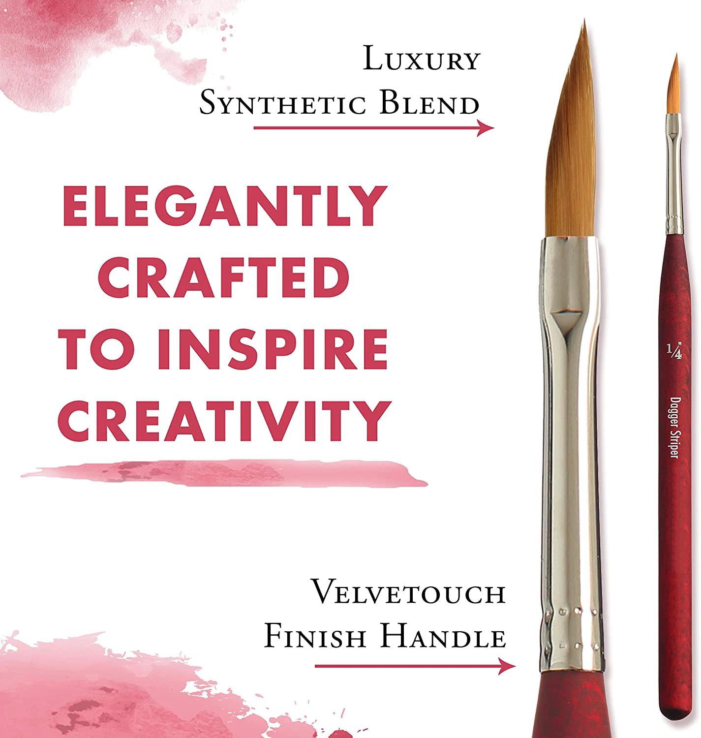 Artist Paint Brush Custom dagger brush set for acrylic, oil, watercolor painting