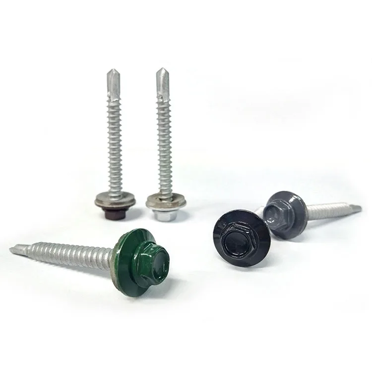 Factory wholesale Truss Head Hexagon Hex Washer Head Double Thread Self Drilling Roofing Painting Screws