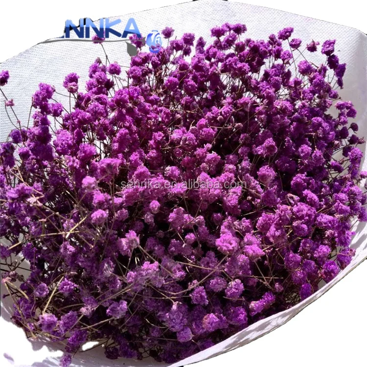 Wholesale graceful lavender and babysbreath flower stabilized real touch preserved dried flower