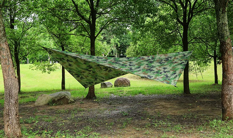 Waterproof Camouflage Awning Sunshade Sun Shelter Tourist Canopy Tarp Tent Outdoor Camping Shelter Beach Picnic Tourist Tarp