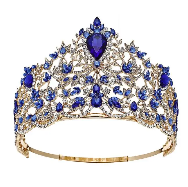 Cheap Factory Price Halloween Crystal Tairas For Pageants Large Rhinestone Crown