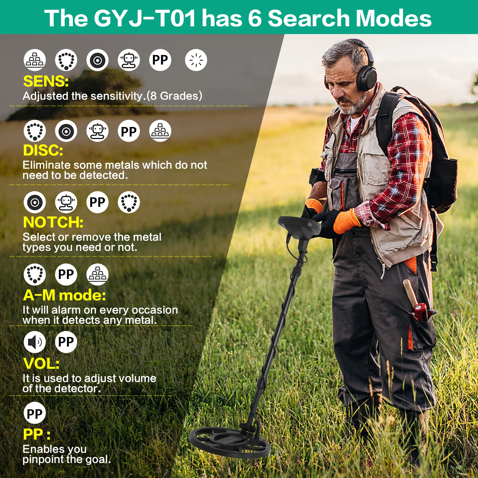 Hand Held 2.5M Depth Detector De Metales-Profesional Silver Metal Gold Detector Underground Finder