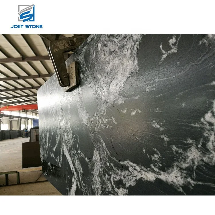 Cheap Jet Mist Black Granite with White Veins Slabs & Tiles