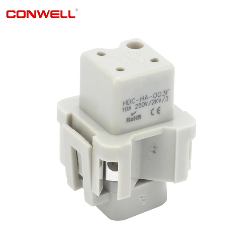HA 003 10A 250V 3Pin Heavy Duty industrial Connector Replace Harting similer amphenol connector 3Pin Male spring connector