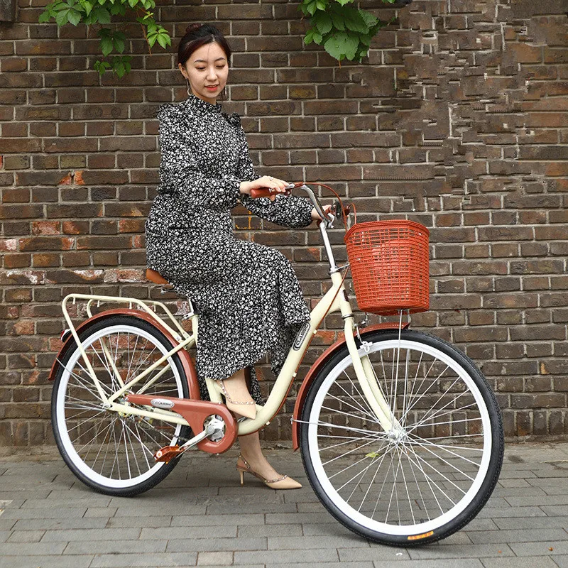 
Wholesale High Carbon Steel Whole Car City Carbon Fiber Woman Street Bicycle Bikes 