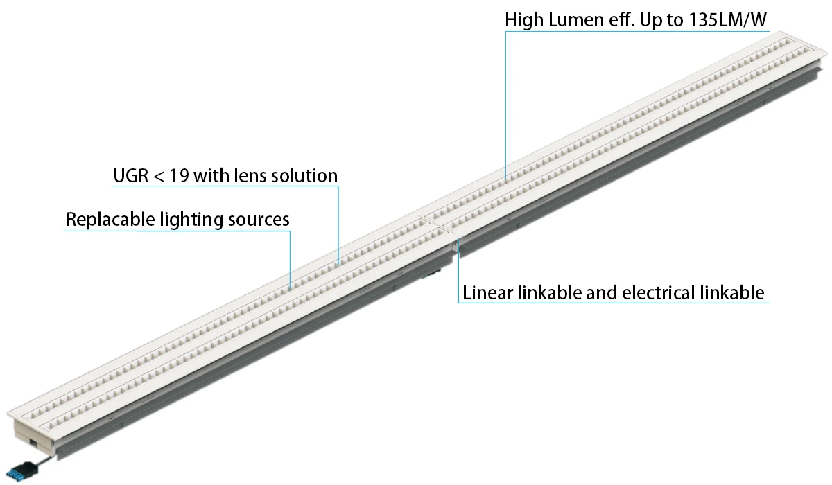 
Extremely Easy Replacement ZHAGA Modular Design Best Selling Recessed Lamp 