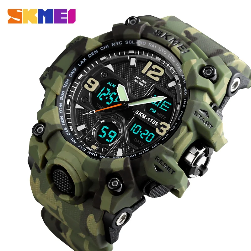 SKMEI 1155B  digital watches waterproof sports brand men sports wholesale cheap watches