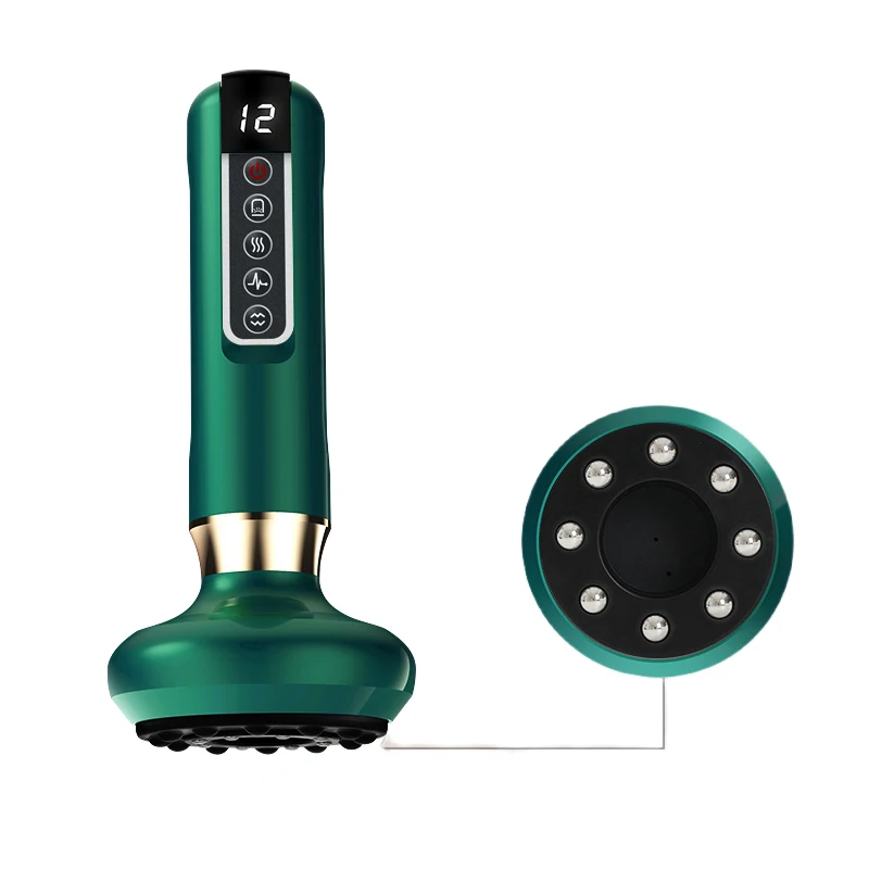 OEM Relieve Fatigue Physiotherapy Scraping Heating Electric Anti-Cellulite Massager Handheld Cupping Guasha Device