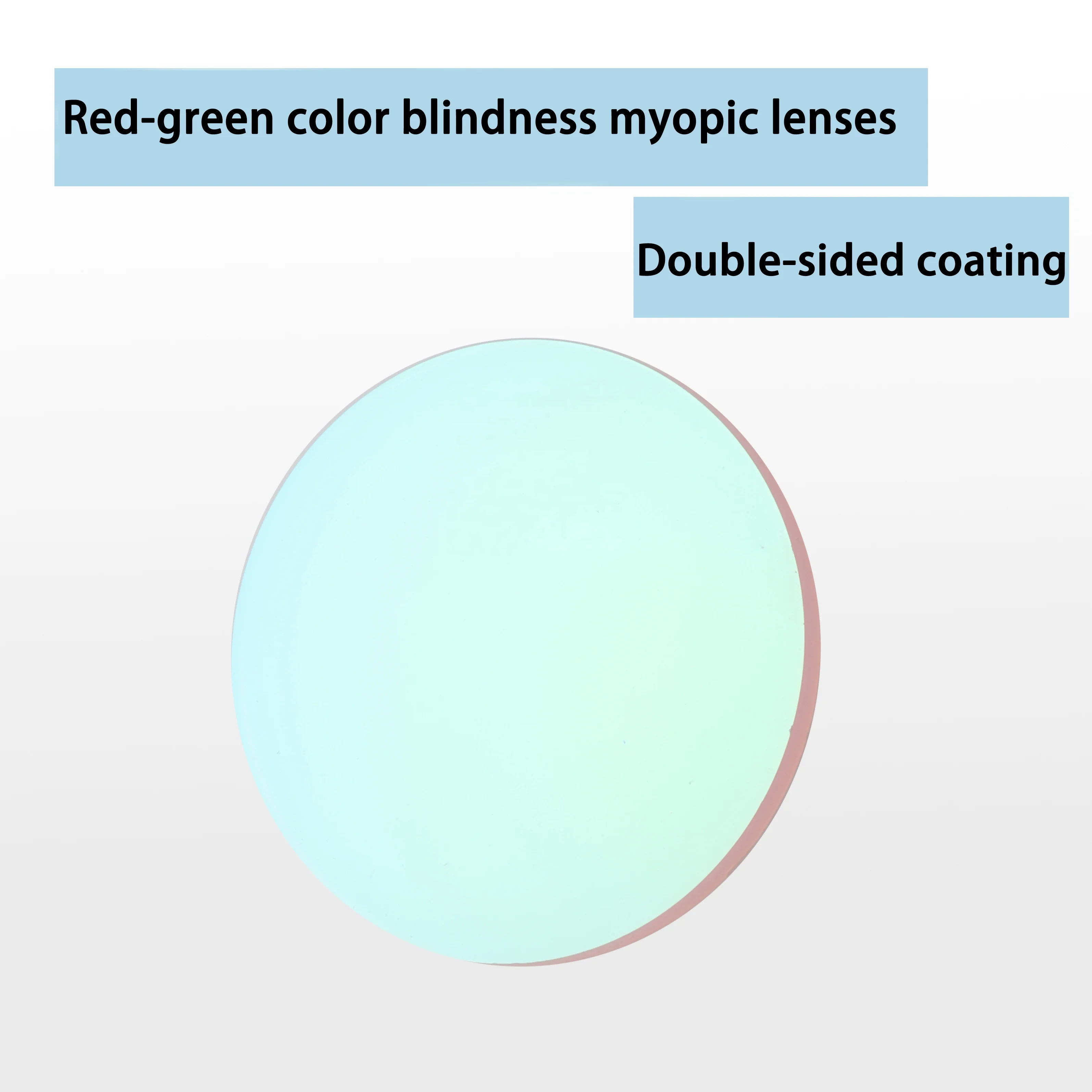 1.56 Photochromic Anti-Blue Vision Eyeglasses Lenses Universal All Colors Red Green Color Weakness for Myopia Tree Blindness