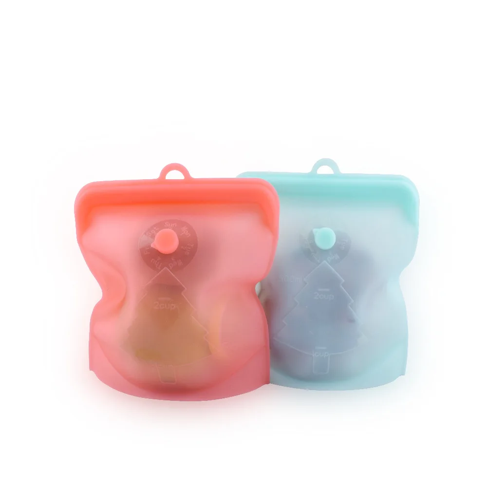 500ml 1000ml 1500ml reusable fridge freezer tea breast milk zip lock freshness bags silicone food storage bag