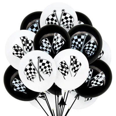 12 дюймов гоночный автомобиль с флагом латексные шары гелий Globos для игры украшения вечеринок по случаю Дня Рождения