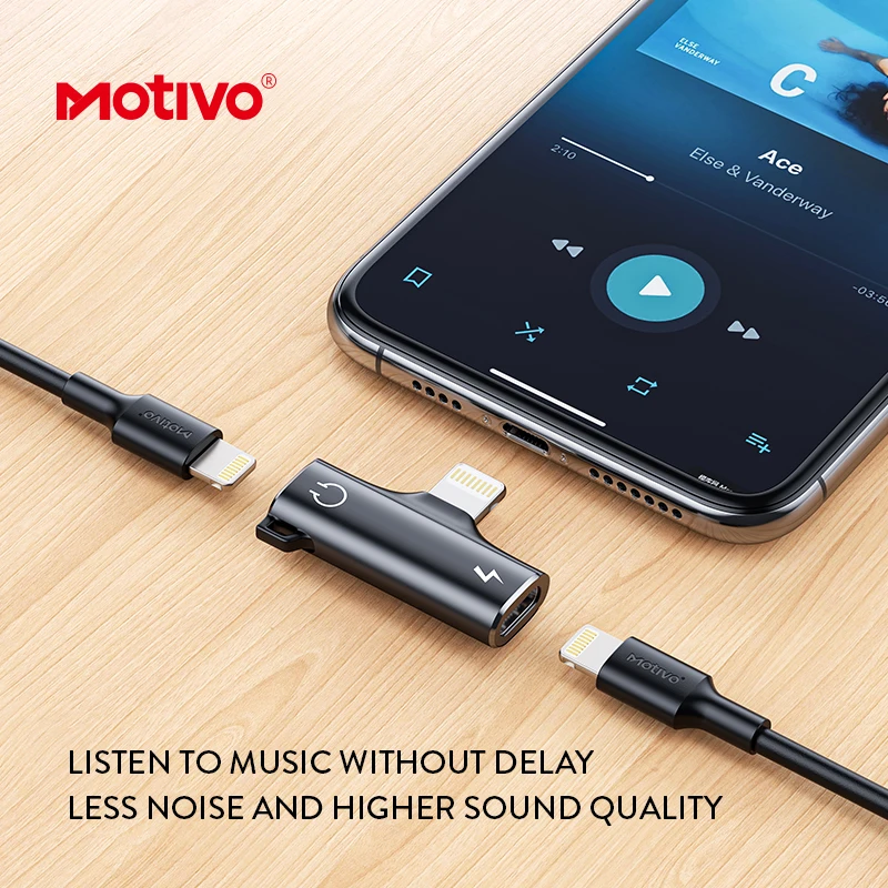 MOTIVO T10 2 в 1 для Iphone с двумя usb-портами наушников аудио адаптер Кабели портативный функцией зарядки и передачи