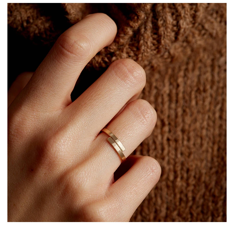 Fanze Custom personalized woman name engraved ring , 14k gold plated engrave letter stainless steel ring adjustable