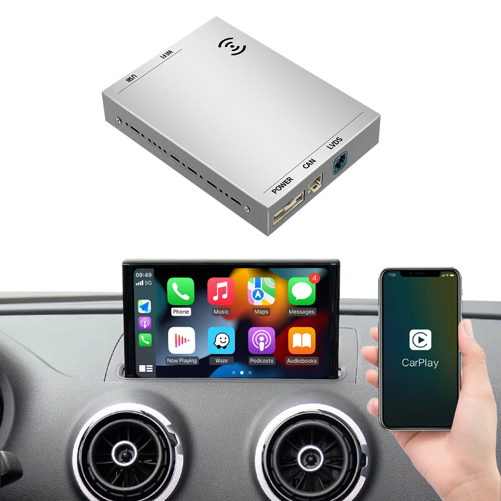 Автомобильные беспроводные автомобильные наборы для Apple CarPlay Android Audi видеоплеер A1 A3 A5 A6 A8 Q3 Q5 Q7 S4 S5 MMI MMIB