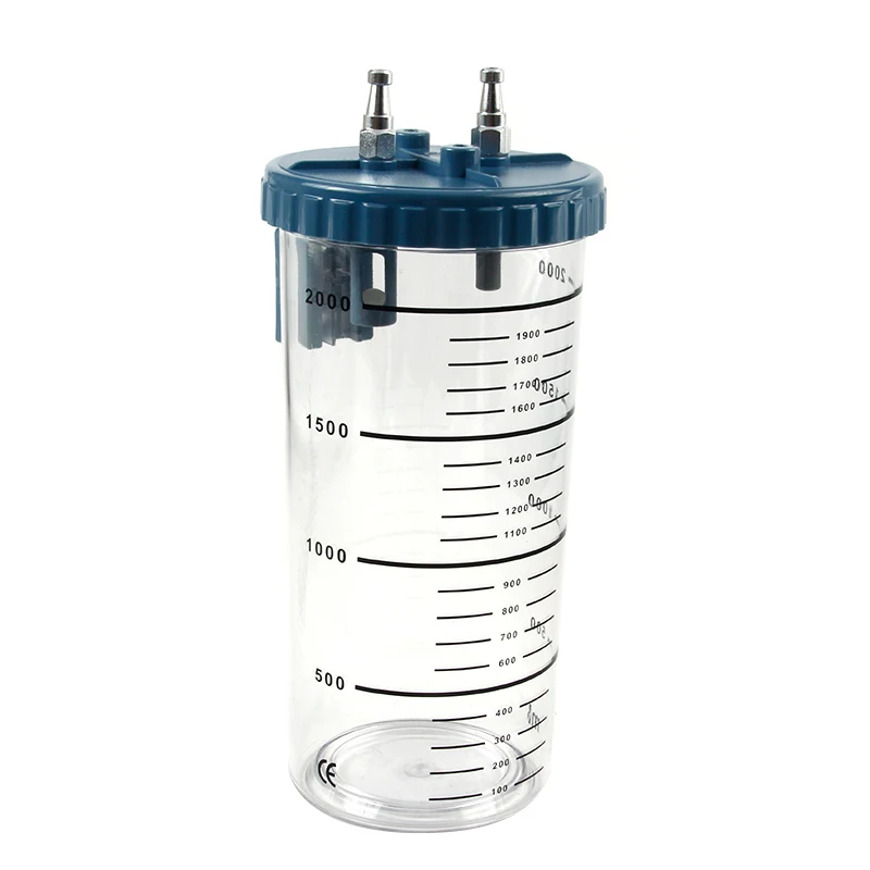 MEDEASE Hospital Supply Bottle For Regulator Suction 2L Medical Suction Bottle Use Vacuum Regulator Medical Vacuum Bottle