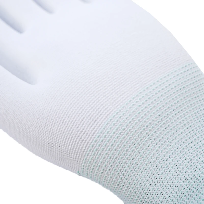 ESD Conductive White Nylon Liner PU Dipped Palm / Finger Top Fit Coated Work Safety Anti Static Working Gloves Luvas Guantes