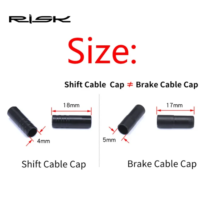 RC104 4/5mm Bicycle Brake Shift End Ferrules Road MTB Bike Cable Housing Cap