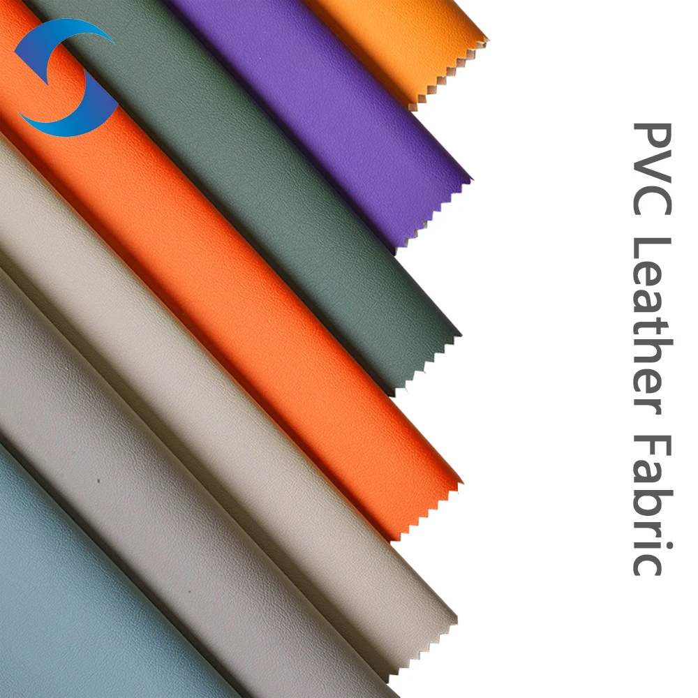 High quality PVC leather fabric upholstery manufacturers in China artificial leather fabric for making bags materials fabrics
