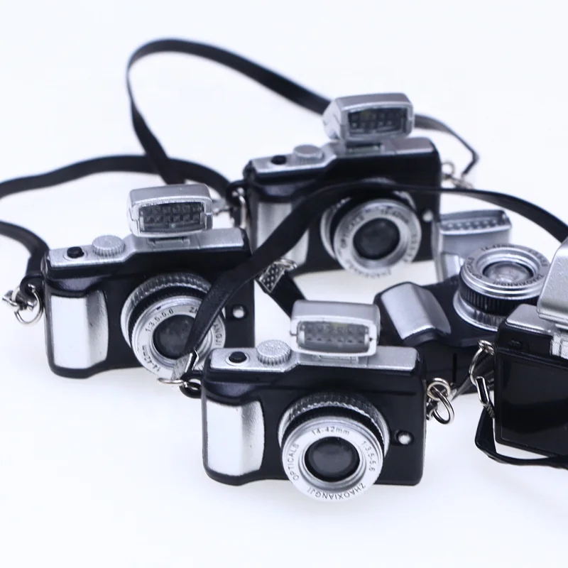 Wholesale Doll House Miniature Strap Camera BJD Mini Camera  Doll Accessories