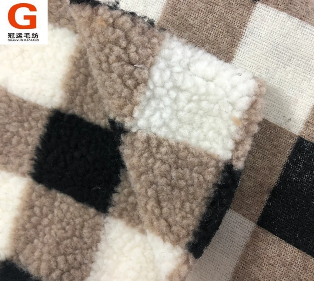 Горячая Распродажа, двусторонняя клетчатая флисовая осенне-зимняя куртка из 100% полиэстера, клетчатая ткань с принтом