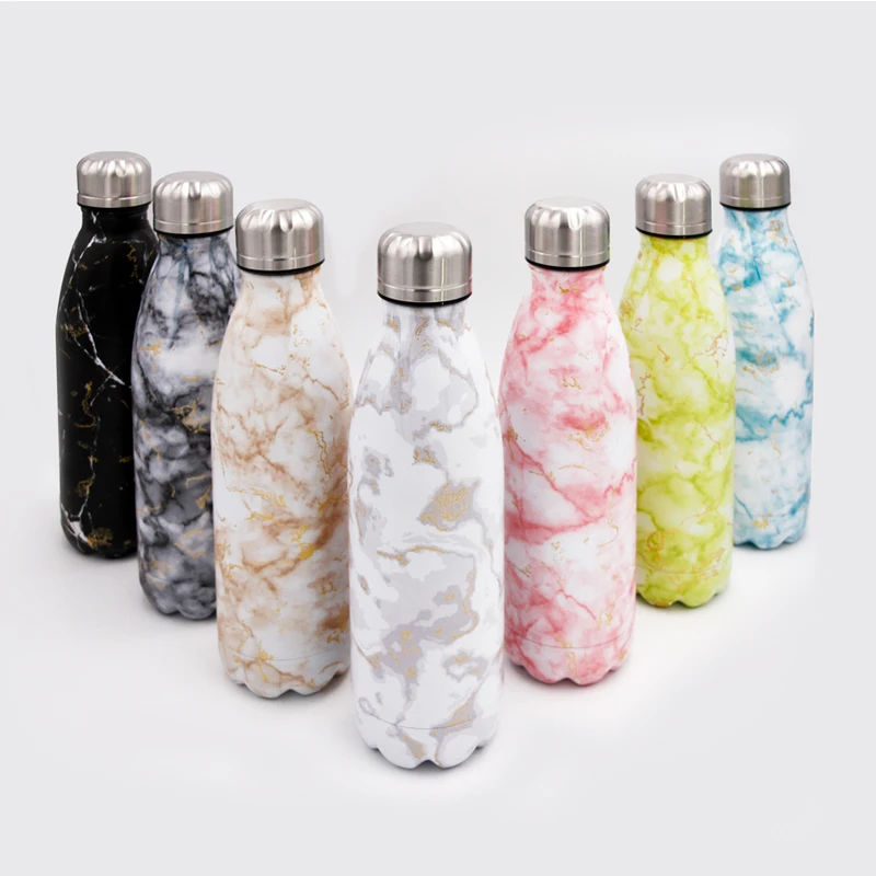 Customized color and logo cola shape double-wall vacuum thermos bottle Equipped with a secure leak-proof lid
