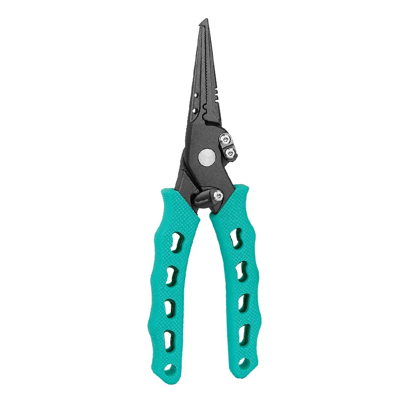 Lockable lure pliers, large stainless steel multifunctional fishing tongs for cutting lines
